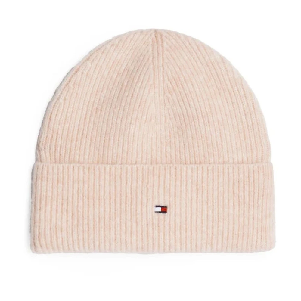 Tommy Hilfiger Essentiële Vlag Fuzzy Beanie Vrouwen Pink Dames