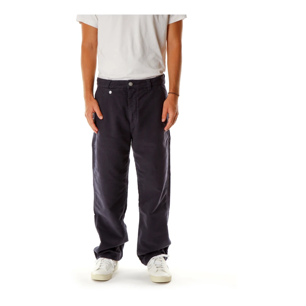 Stone Island Wijde Chino Broek Blue Heren