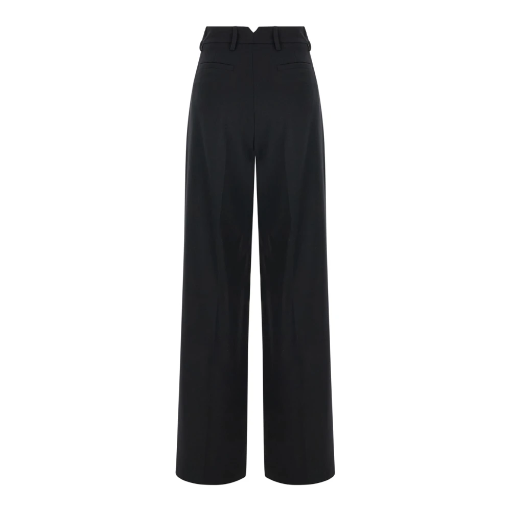 Plain Units Hoge taille zwarte broek Black Dames