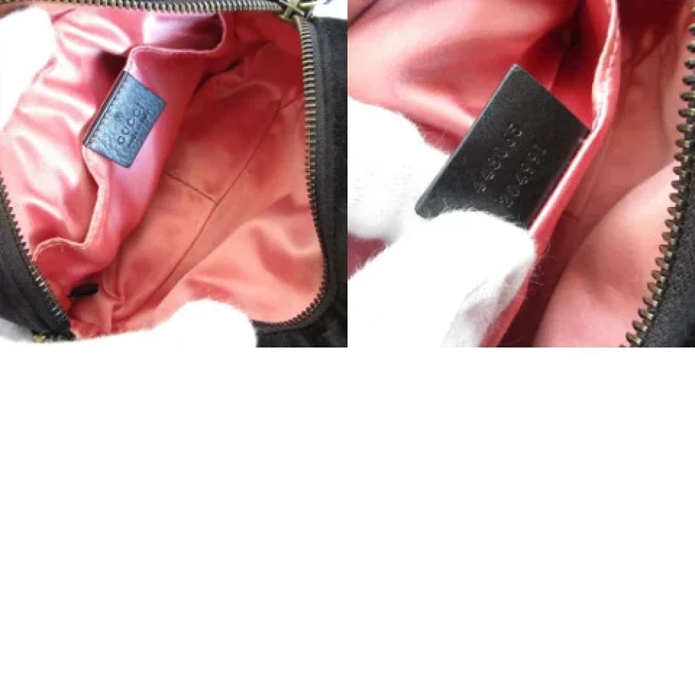 Gucci Vintage Pre-owned Velvet gucci-bags Black Dames