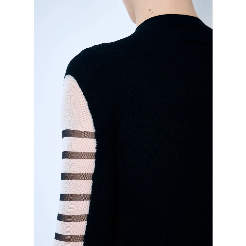 Jean Paul Gaultier Mesh en Gebreide Gelaagde Top Multicolor Heren