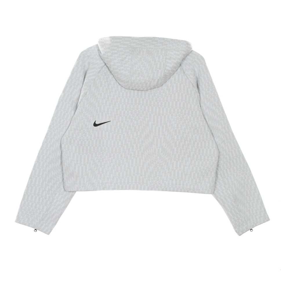 Nike Lichtgewicht Geometric Hoodie met Capuchon Gray Dames