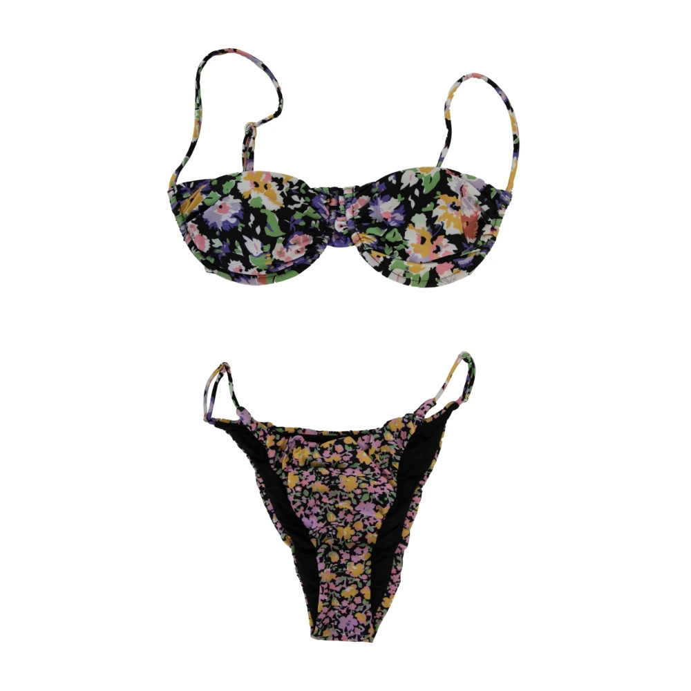Me-Fui Women's Multicolor Floral Bikini Set With Hook Closure - Bikinis - L - Swimwear
