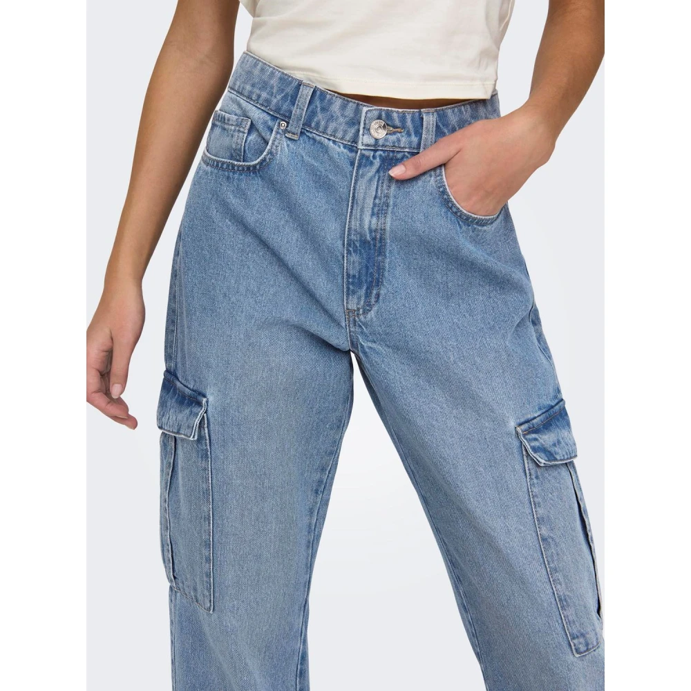 Only Cargo Denim Jeans voor Vrouwen Blue Dames
