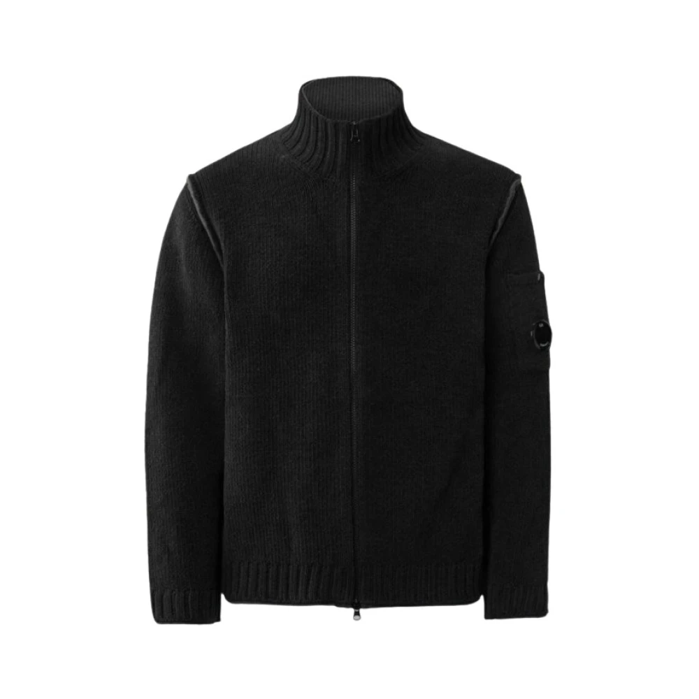 C.P. Company Dubbelzijdige katoenen cardigan in blauw Black Heren