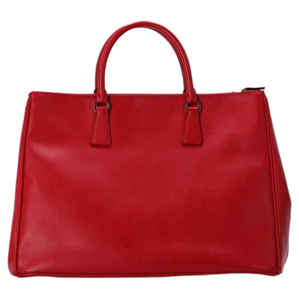 Prada Vintage Pre-owned Leather handbags Red Dames