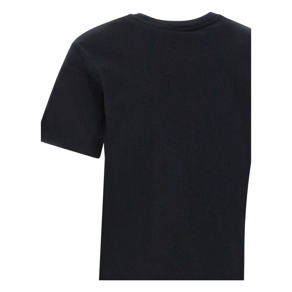 Maison Kitsuné Zwarte Katoenen T-shirt met Fox Logo Black Dames