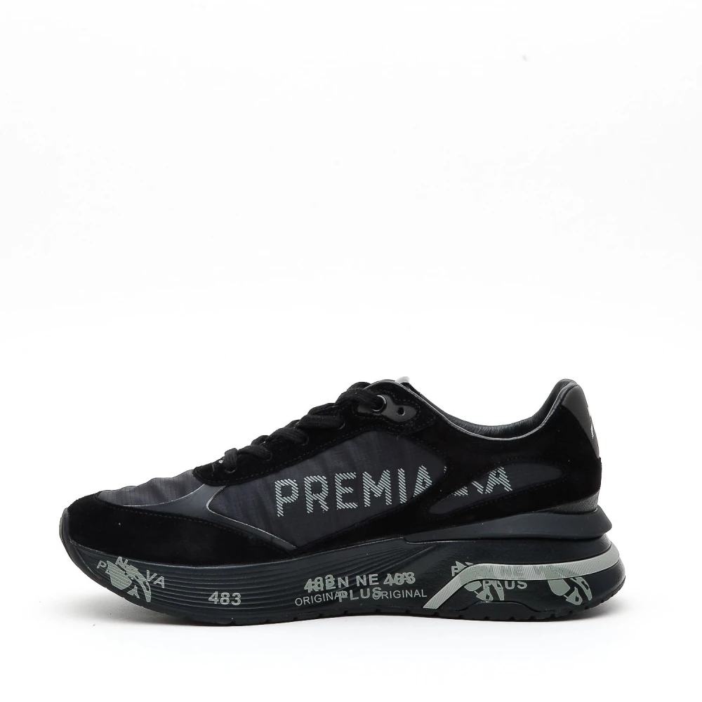 Premiata Zwarte Suède en Stoffen Sneakers Black Dames