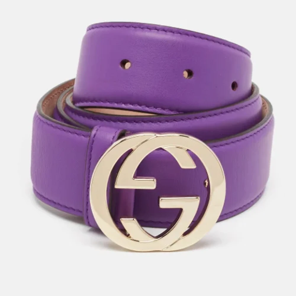 Gucci Vintage Pre-owned Leather belts Purple Dames