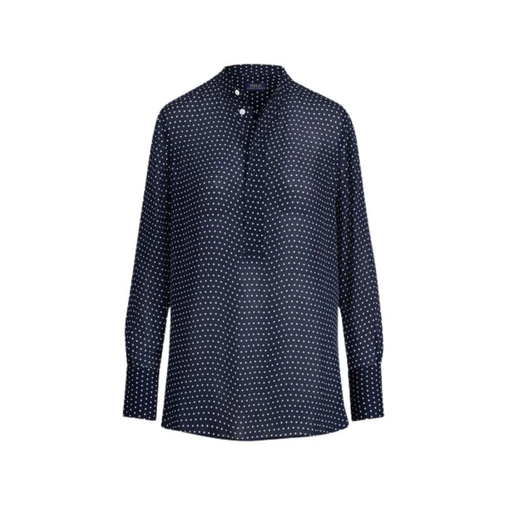Polo Ralph Lauren Georgette polka dot blouse Blue Dames