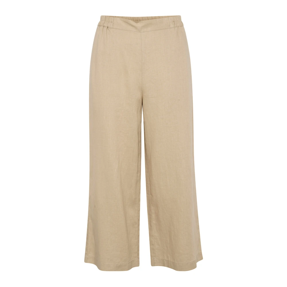 Part Two Cropped Trousers Beige Dames