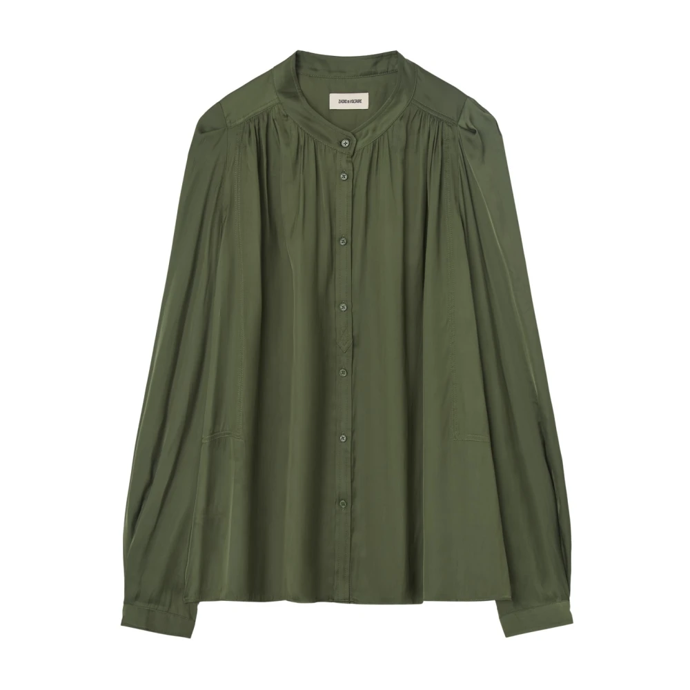 Zadig & Voltaire Groene knoopsluiting blouse Green Dames