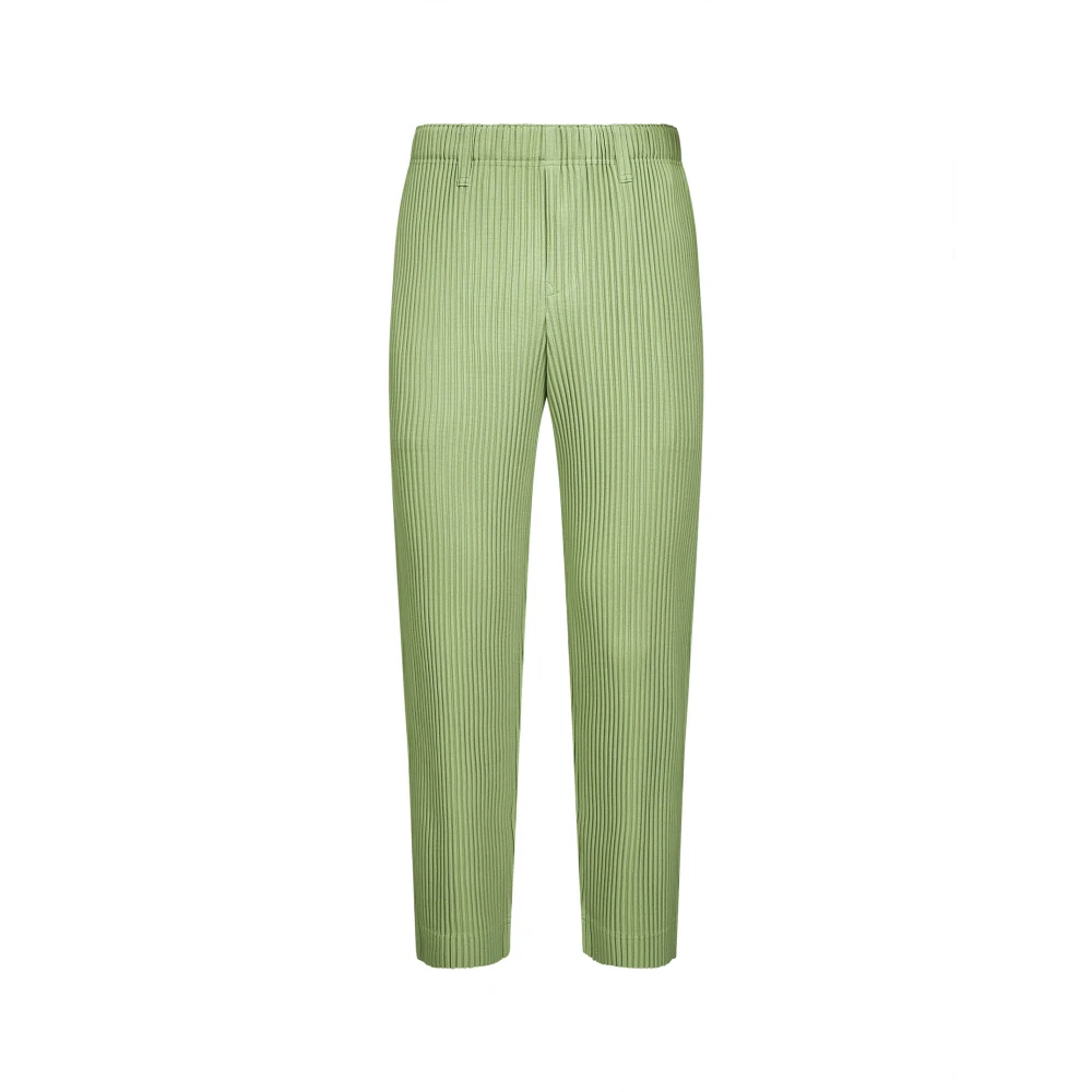 Issey Miyake Men's Green Homme Plisse Trousers