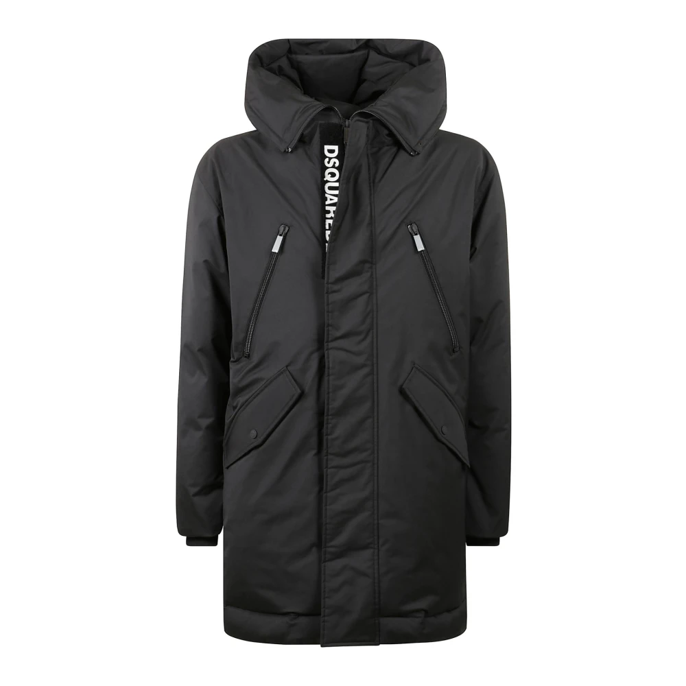 Dsquared2 Parka Jas Black Heren