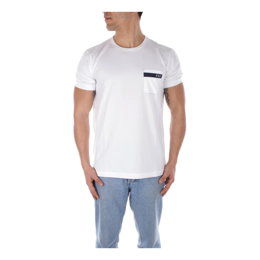 Fay - Tops > T-Shirts - White - Fay - Modalova