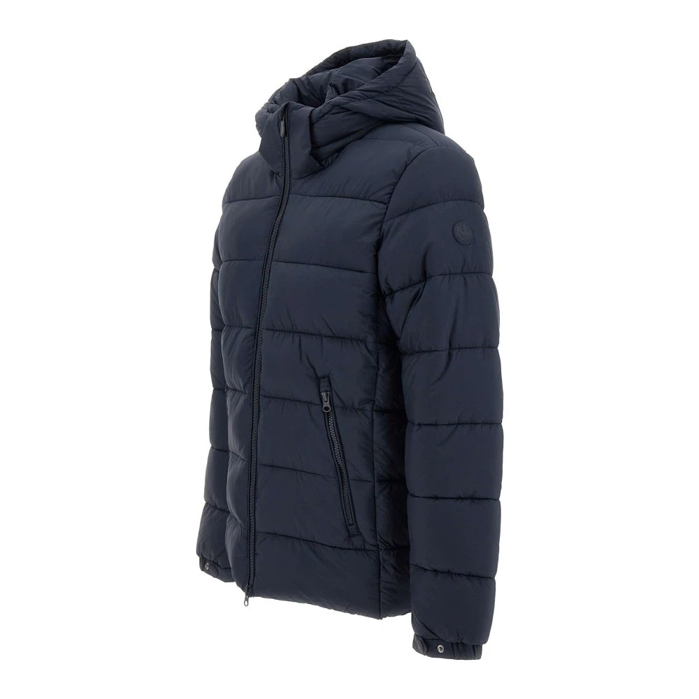 Save The Duck Zwarte Donsjas met Afneembare Capuchon Black Heren
