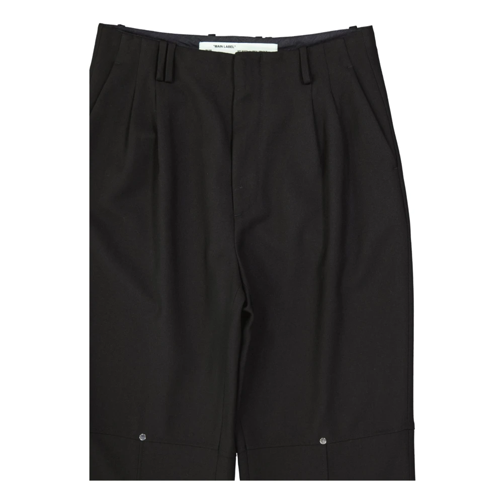 Off White Stijlvolle zwarte katoenen broek Black Heren
