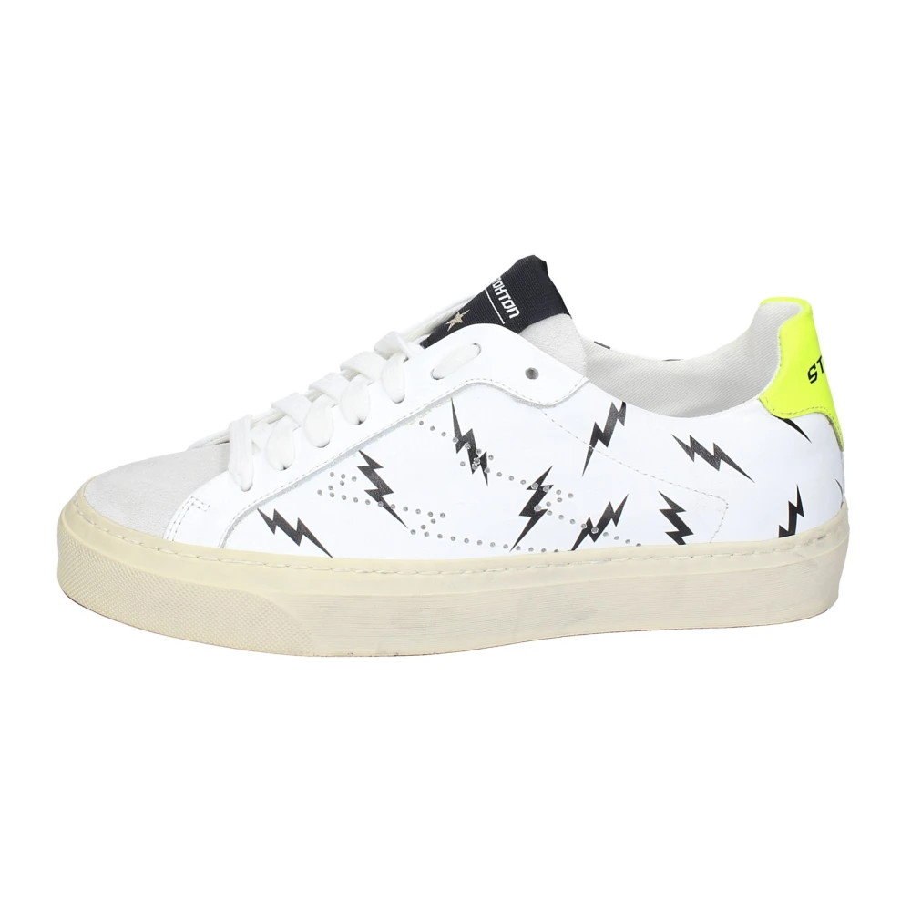 Stokton White Sneakers, Female, 4 Uk, Leather Women's Trainers