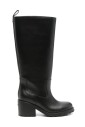 black-leather-ankle-boots