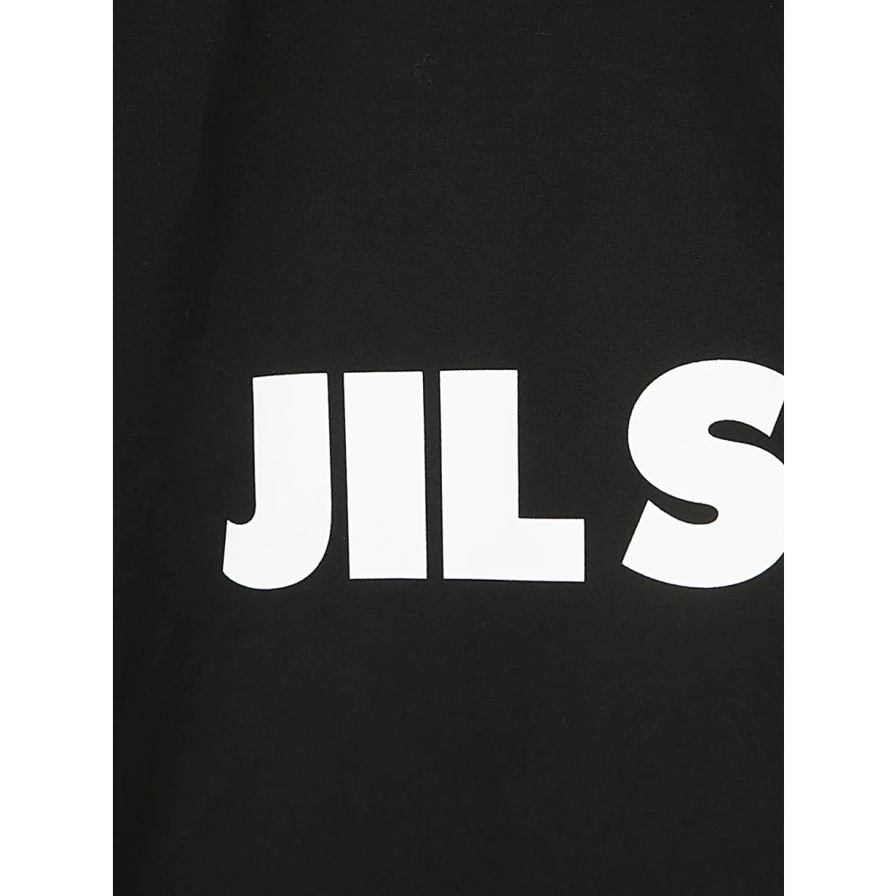 Jil Sander Zwarte geëmbosseerde katoenen jas Black Dames