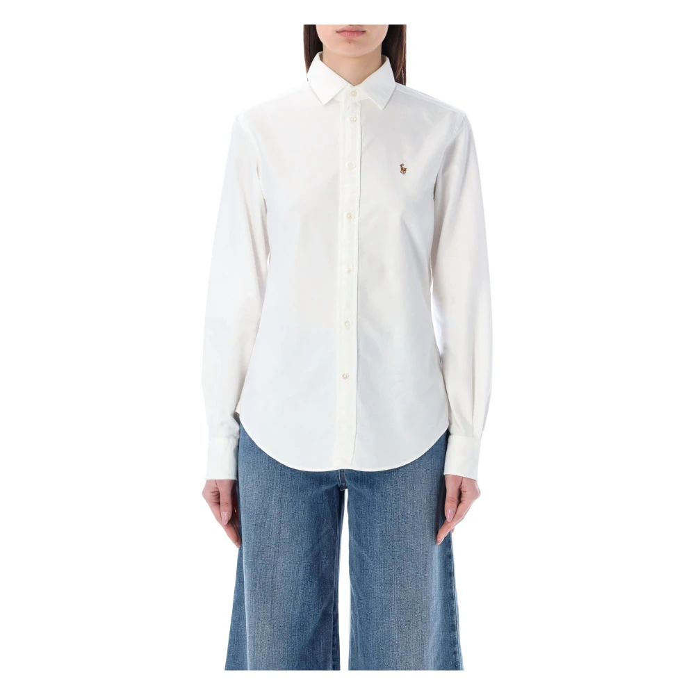 Ralph Lauren Oxford Katoenen Overhemd White Dames