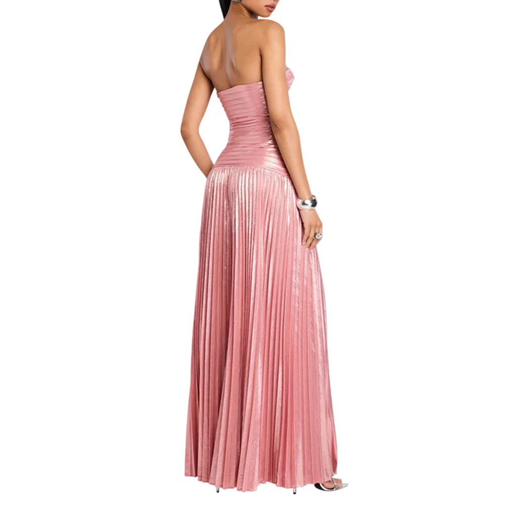 Retrofête Elegante Mallory Jurk Pink Dames