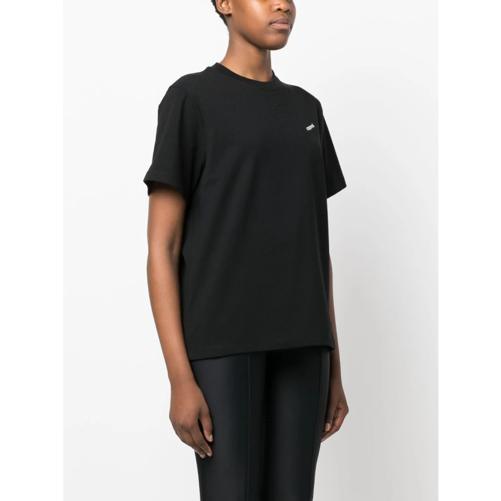Coperni Logo Boxy Gebreide Top Black Dames