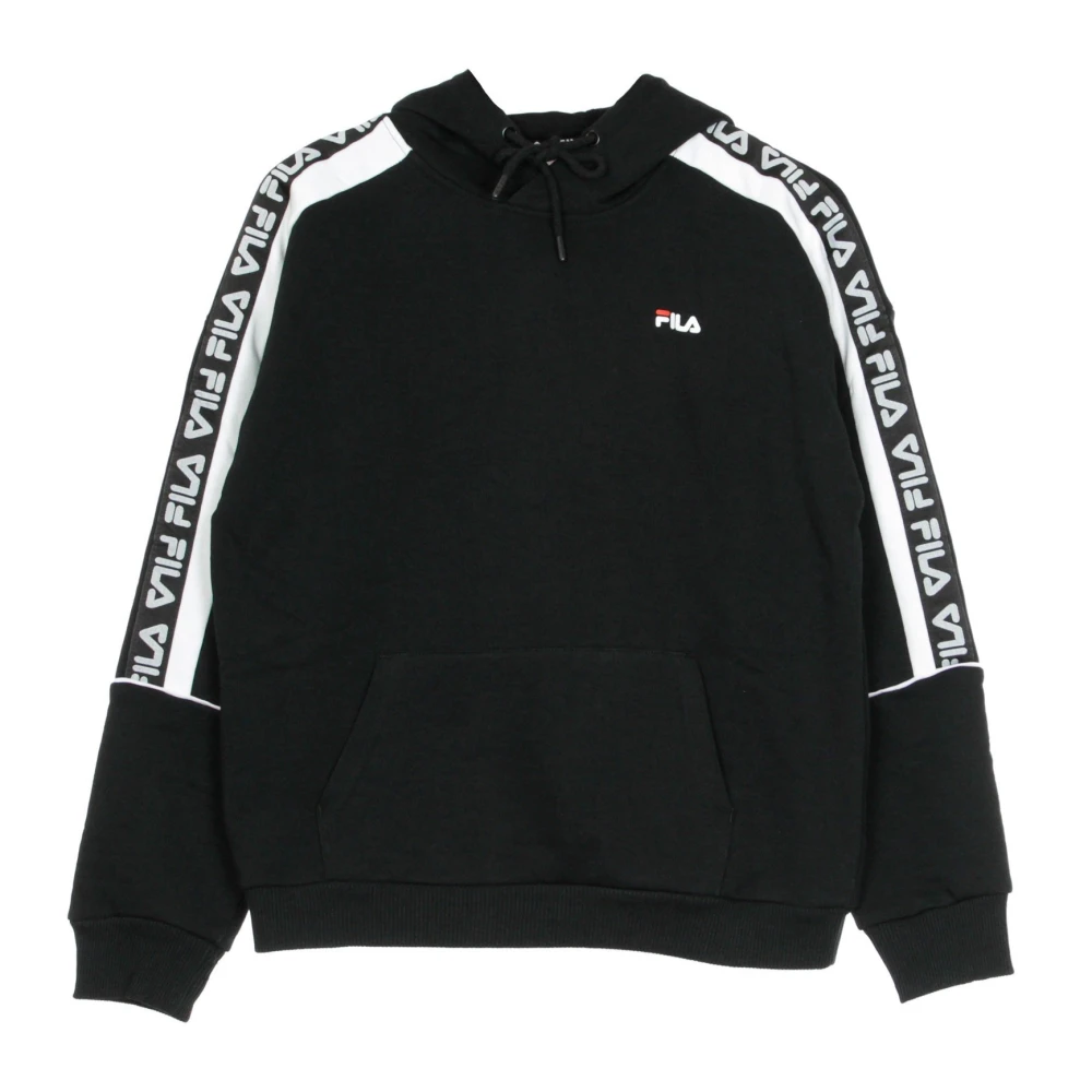 Fila Women's Black Lightweight Hooded Sweatshirt In /White - Hoodies - M - Sweatshirts & Hoodies