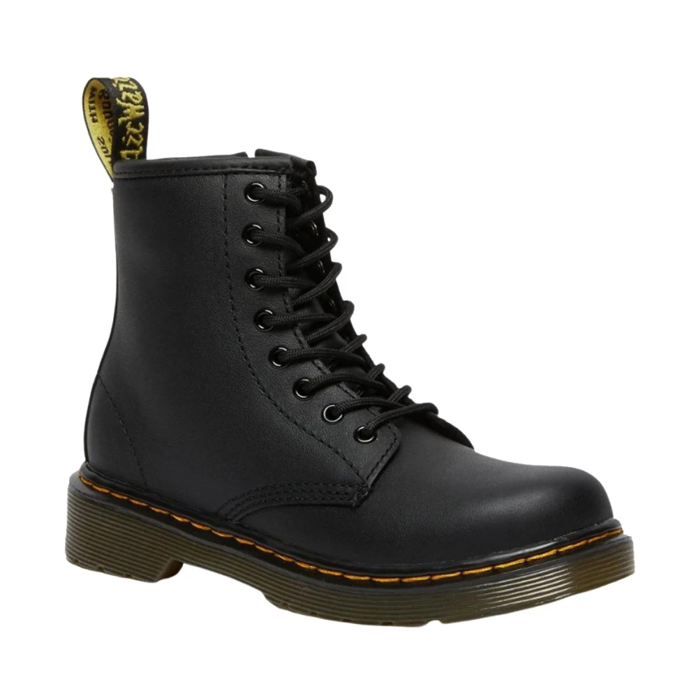 Dr. Martens Barns Läder 1460 Stövlar Black, Pojke