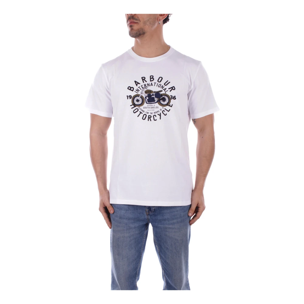 Barbour Men's White International T-Shirts And Polos - T-Shirts - L - Tops