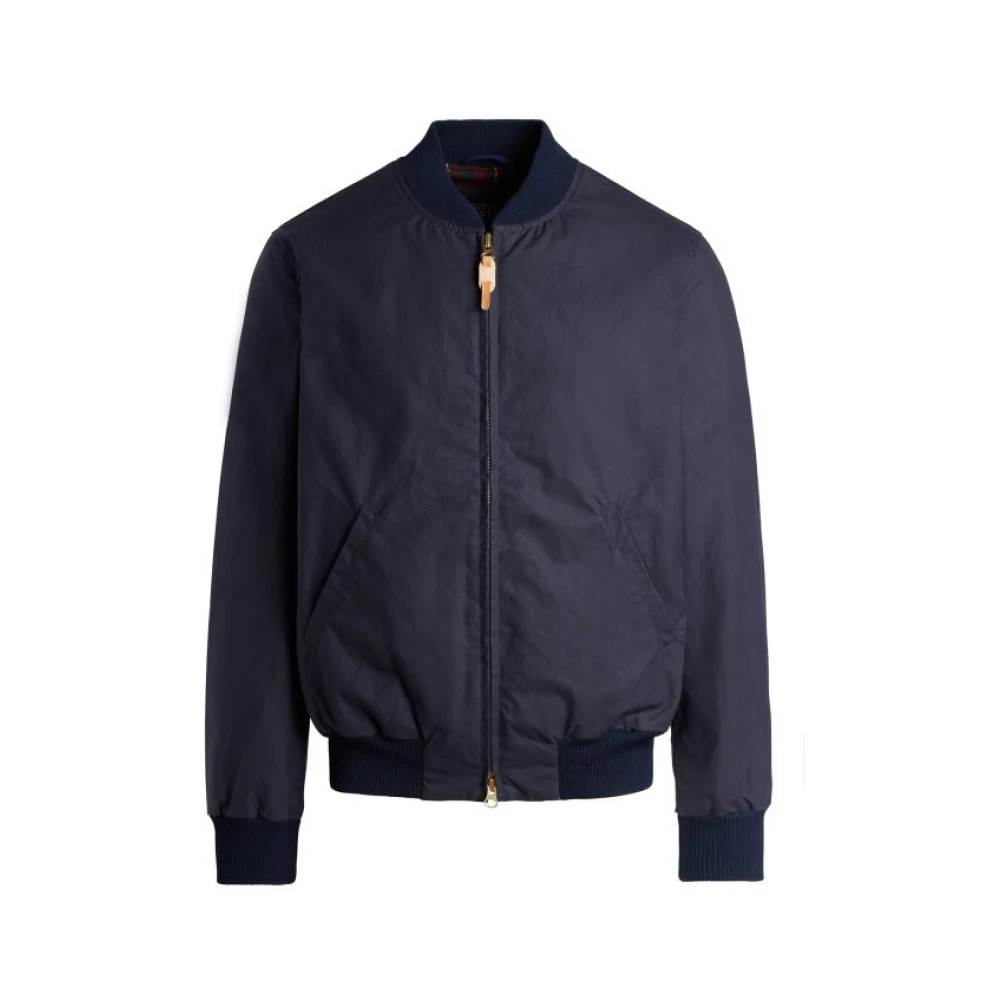 Manifattura Ceccarelli Blauwe Tank Bomber Jack Waterdicht Katoen Blue Heren