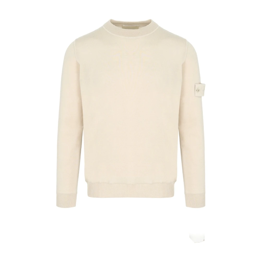 Stone Island Ghost Crewneck Jumper - Male - Round-Neck Knitwear - Beige - 2XL - Knitwear