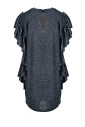 metallic-frill-sleeve-festkjole