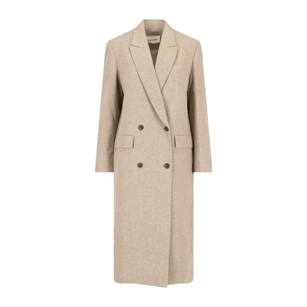 LOW Classic Double-Breasted Coats Beige Dames