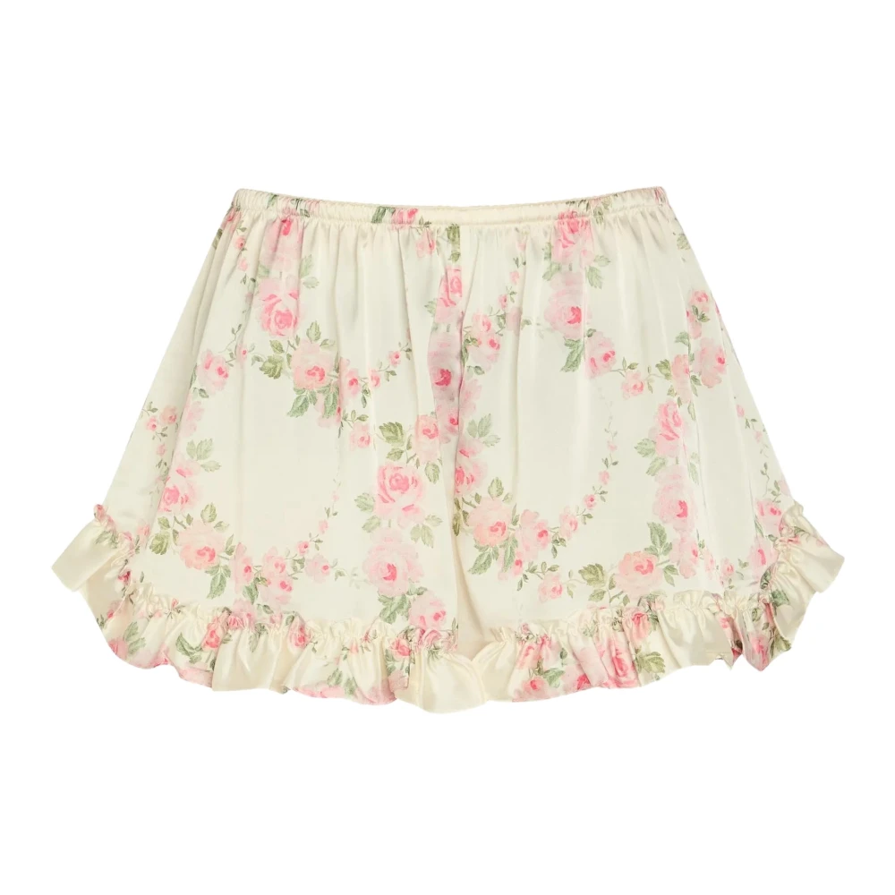 Simone Rocha Ruffle Frill Shorts - Female - Short Shorts - Beige - Xs - Shorts