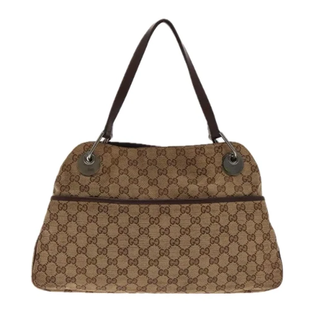 Gucci Vintage Pre-owned Canvas handbags Beige Dames