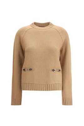 Horsebit Sweater med Guldtoninsatser