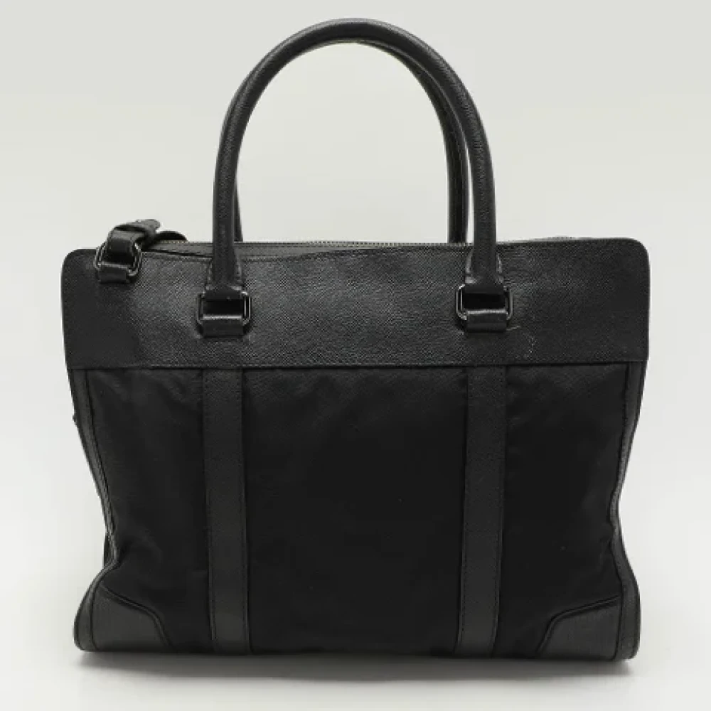 Burberry Vintage Pre-owned Leather handbags Black Dames