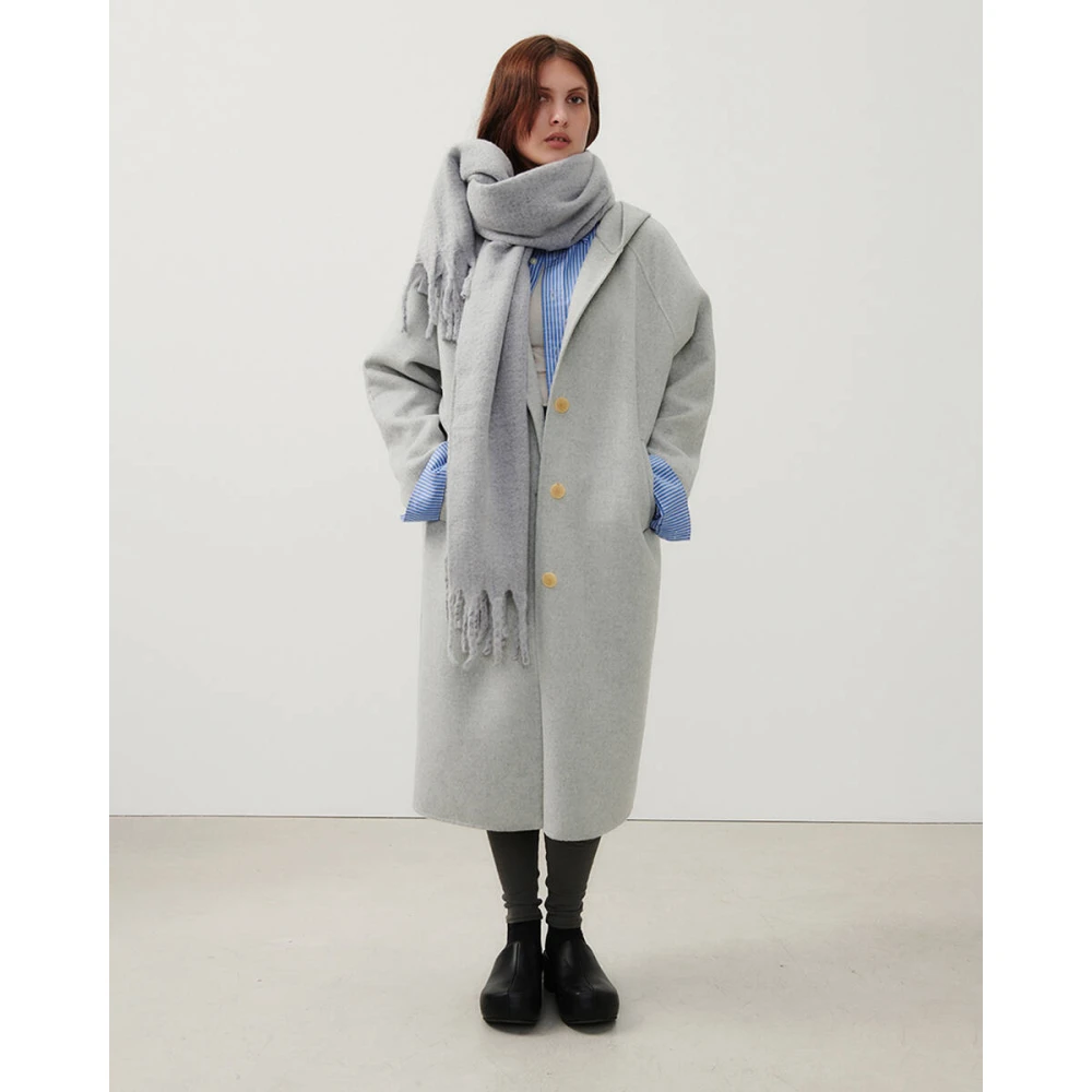 American vintage Stijlvolle Sjaal Gray Dames