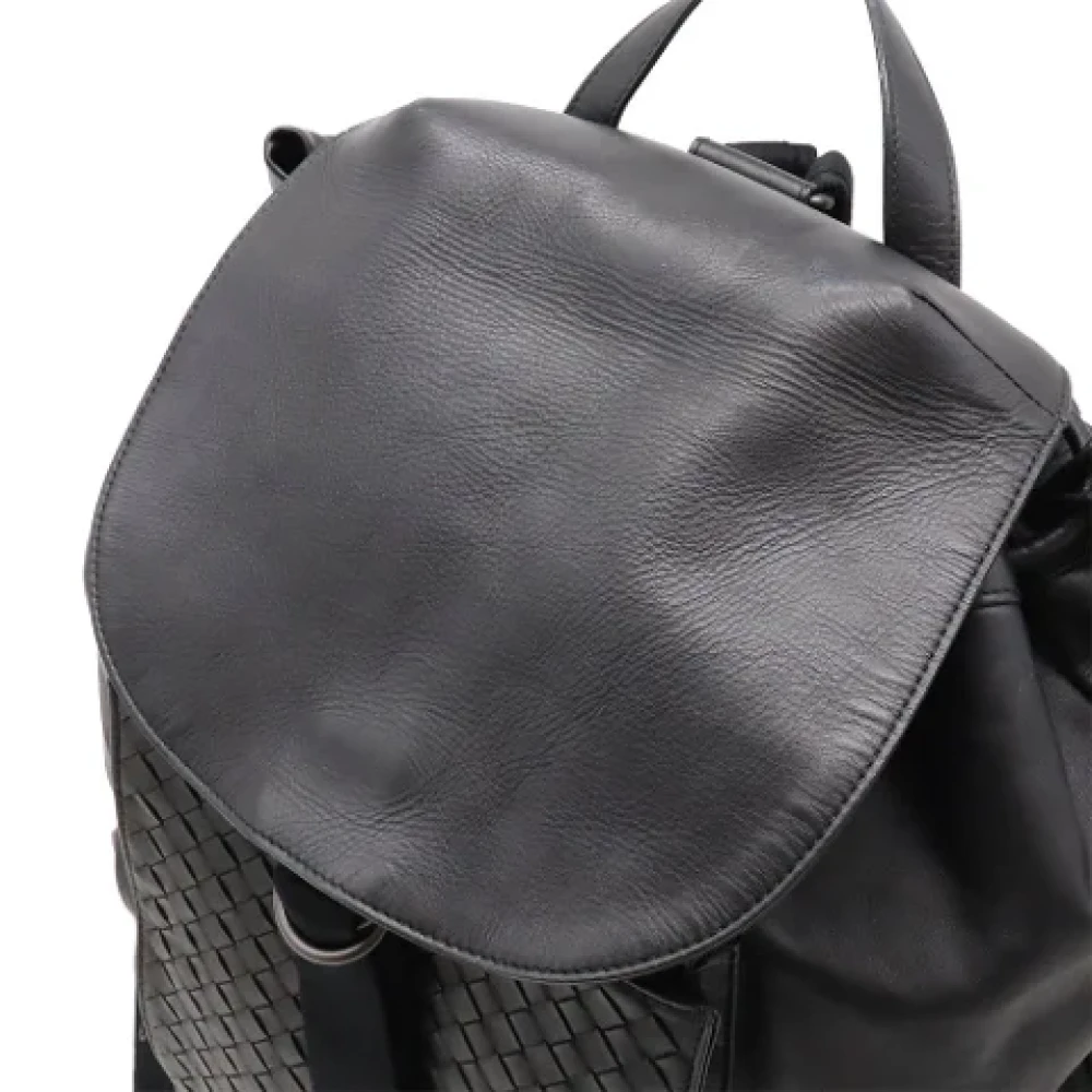 Bottega Veneta Vintage Pre-owned Leather backpacks Black Dames