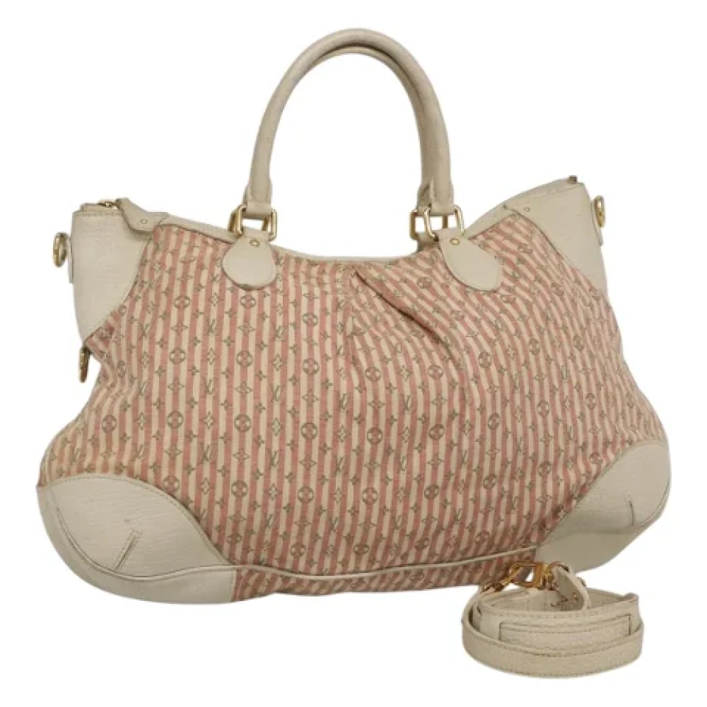 Louis Vuitton Vintage, Pre-owned Tote Bags, female, Pink, Size: ONE SIZE Pre-owned Canvas handbags