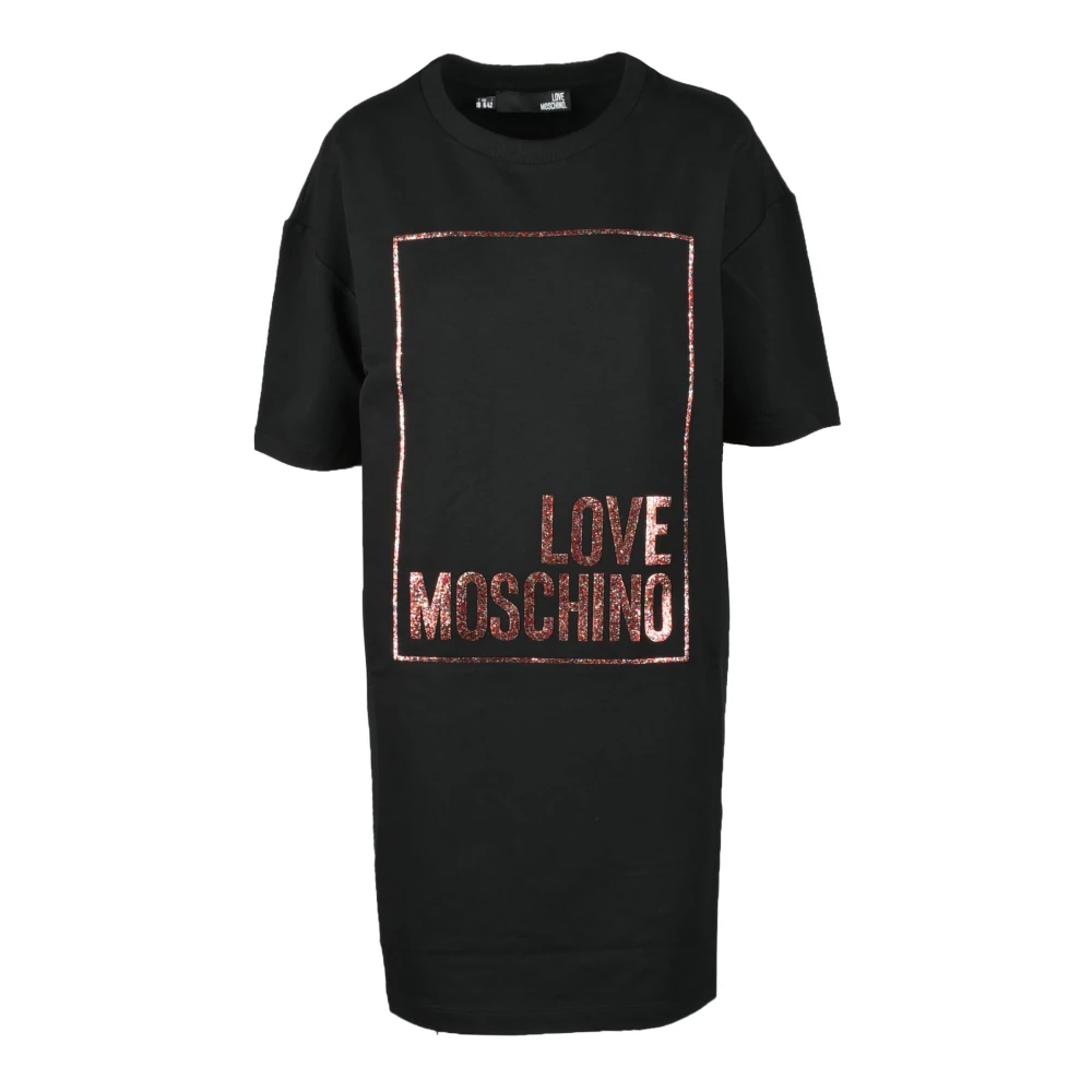 Love Moschino Dames Katoen Spandex Jurk Black Dames