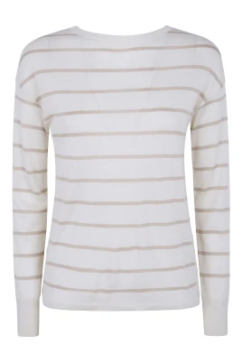 MXPTABELLA Randig Tröja i Siden Cashmere