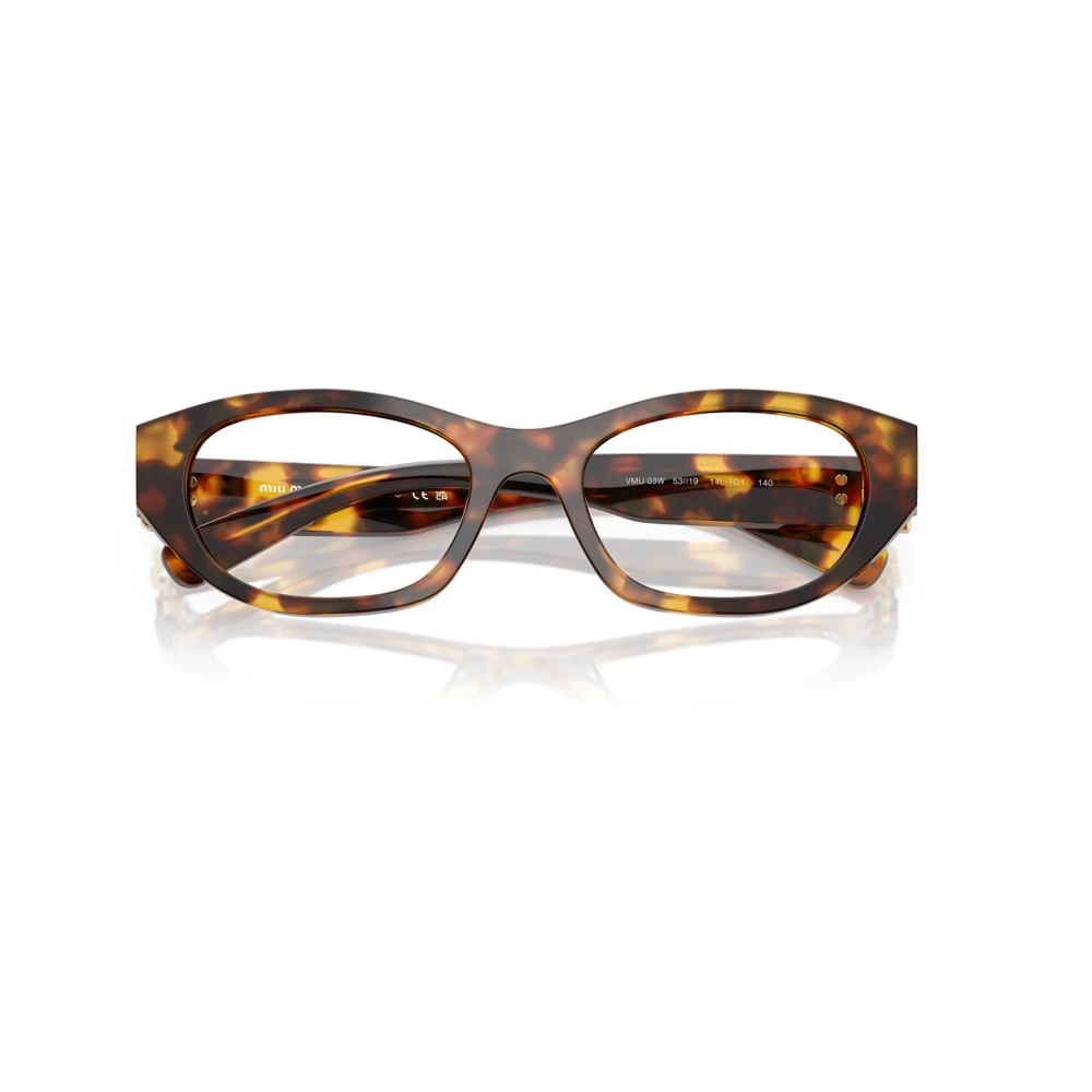 Miu Stijlvolle Bril in Blauwe Tint Brown Dames
