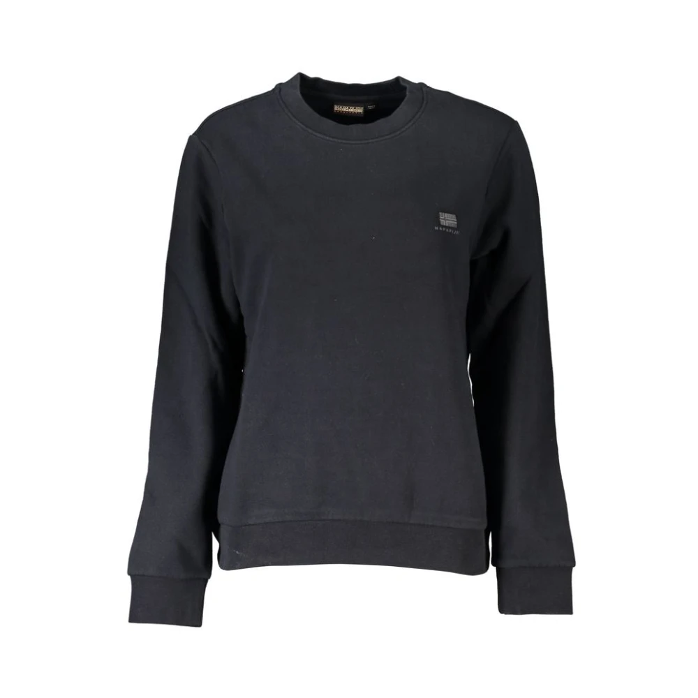 Napapijri Zwarte Sweatshirt met Geborduurd Logo Black