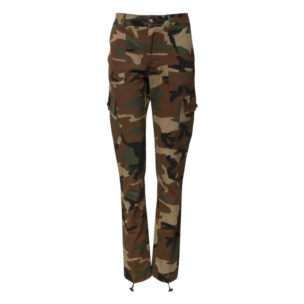 Dolce & Gabbana Women's Multicolor Camouflage Cargo Trousers - Slim-Fit Trousers - Xs - Trousers