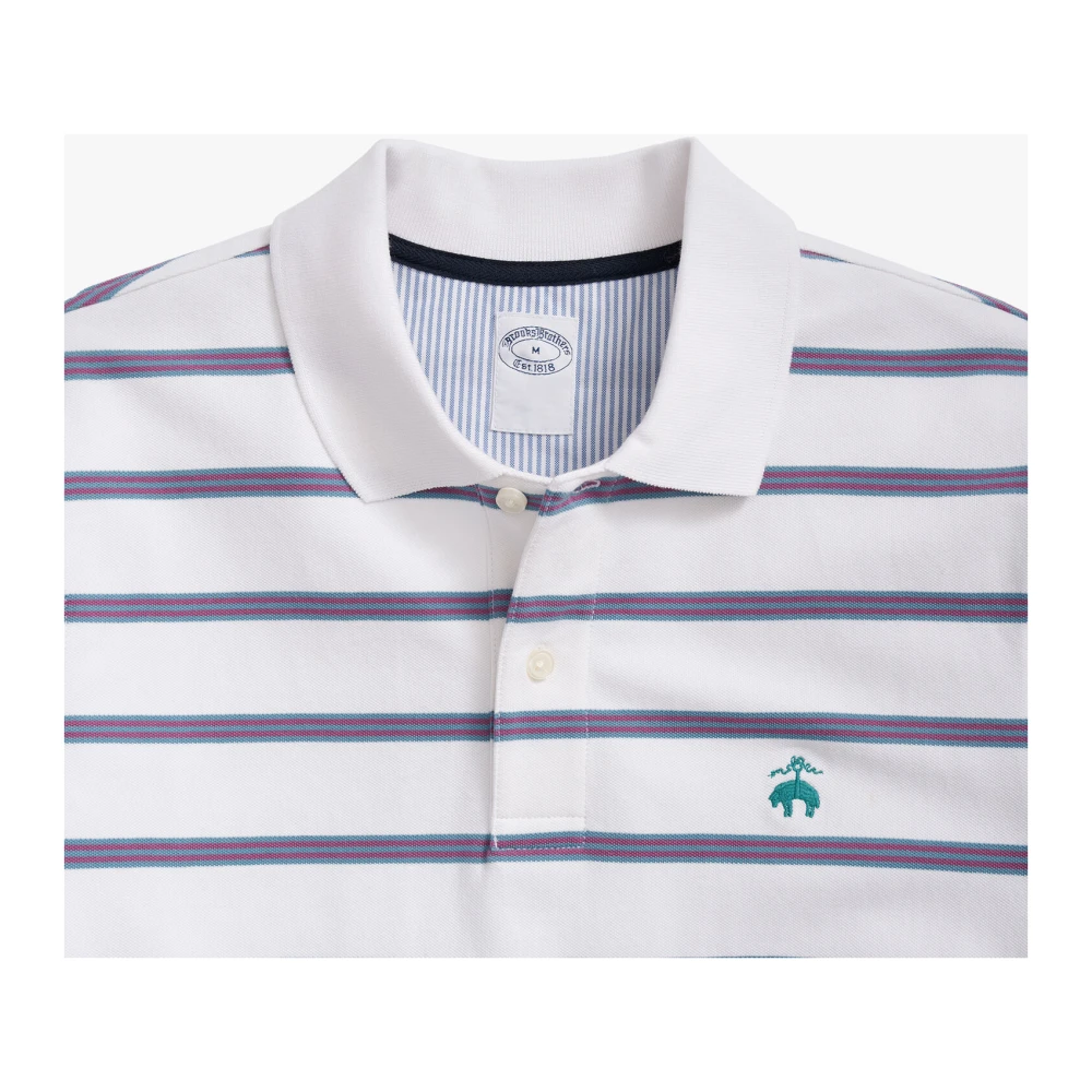 Brooks Brothers Witte Polo met Goudkleurige Strepen van Golden Fleece Katoen White Heren