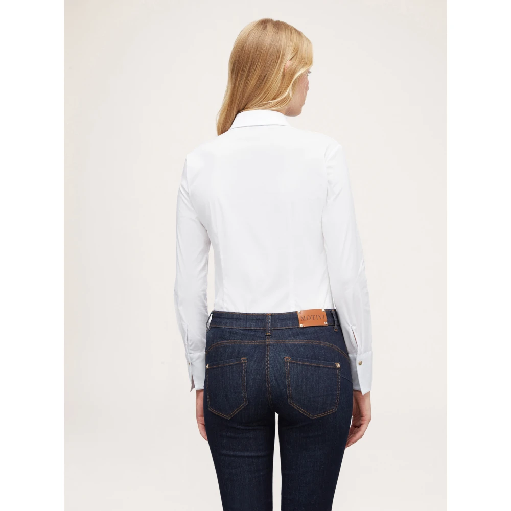 Motivi Overhemdblouse van popeline White Dames