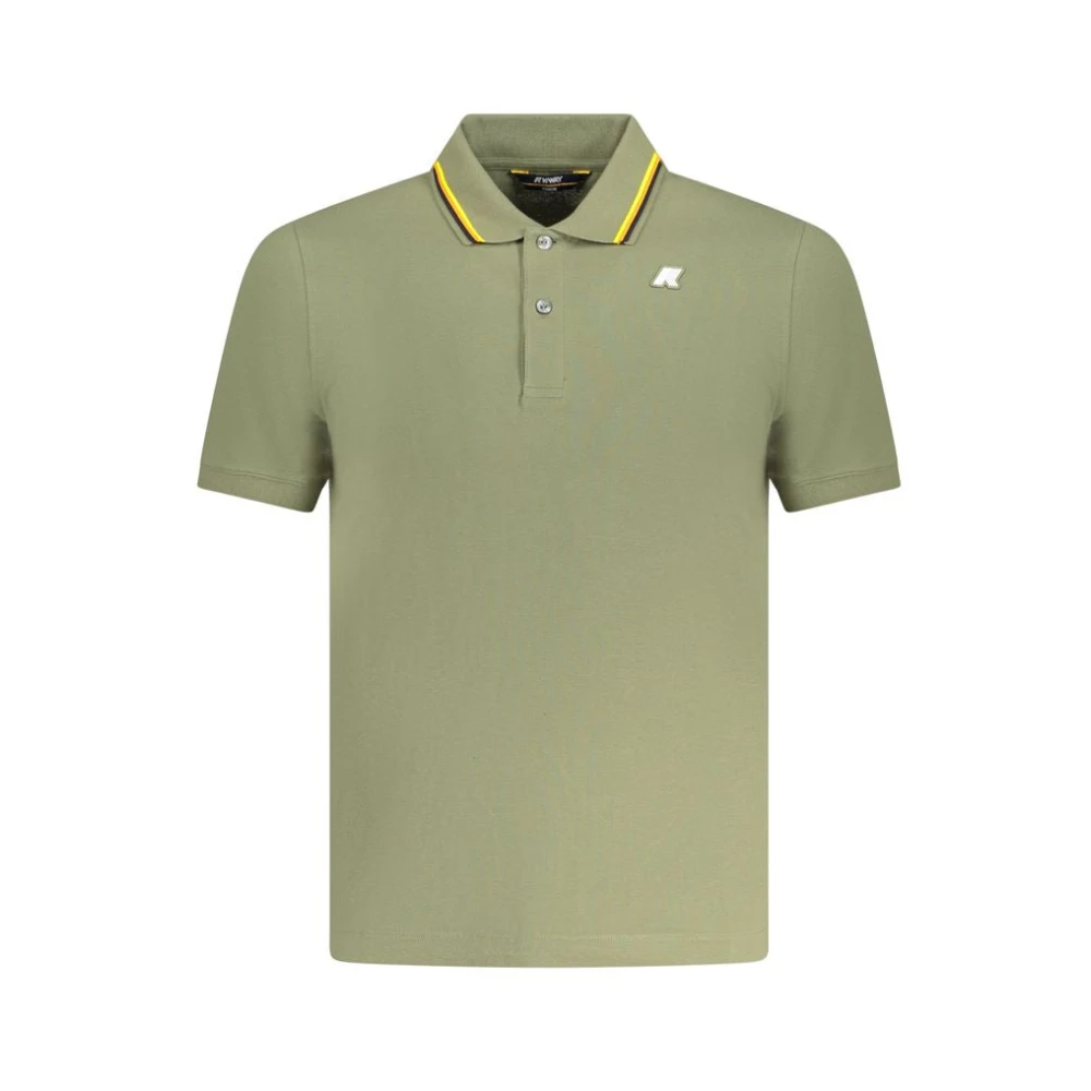 K-Way Men's Green Cotton Polo Shirt With Logo