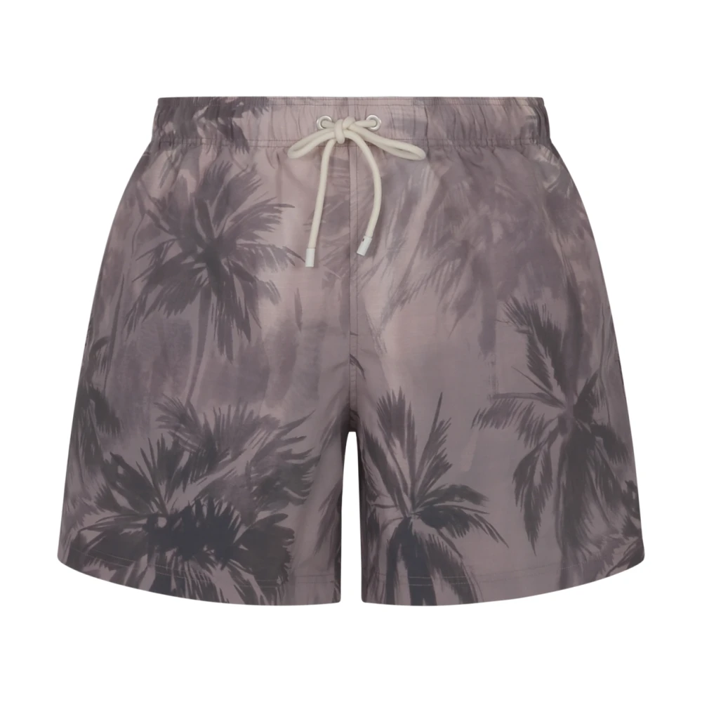 Palm Angels Beige Zee Kleding Sunset Palms Zwembroek Multicolor Heren